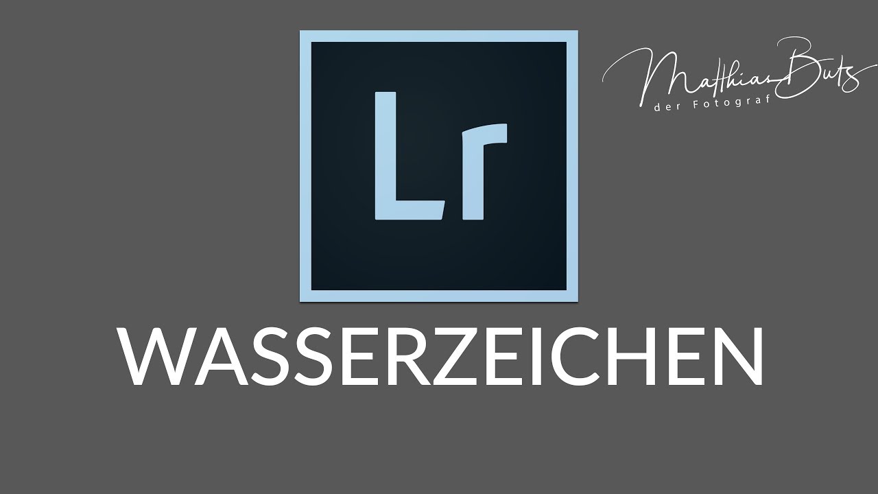 Wasserzeichen In Lightroom Tutorial Bildbearbeitung Youtube