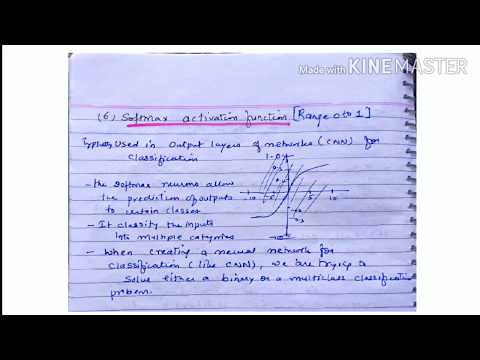 Softmax activation function - lecture 51/ machine learning