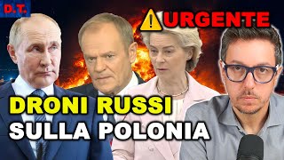DRONI RUSSI SULLA POLONIA: “ATTO DI GUERRA” ALLA NATO | L’Europa è certa: ATTO INTENZIONALE