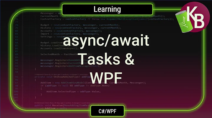 async/await, Tasks, and WPF