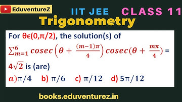 For θϵ(0,π/2), the solution(s) of∑_(m=1)^6▒cosec(θ+ (m-1)π/4)  cosec(θ+  mπ/4) = 4√2 is(are)