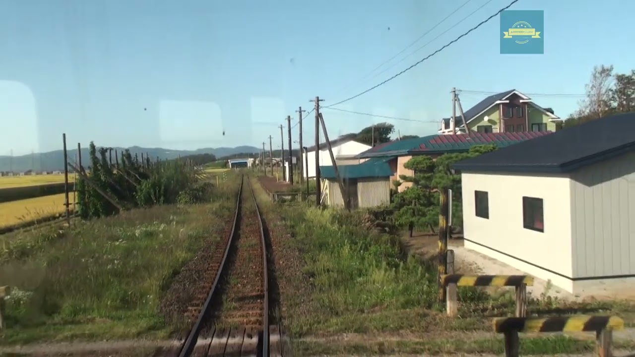 津軽鉄道ナハフ1200形客車　後方展望映像　津軽中里駅→津軽五所川原駅
