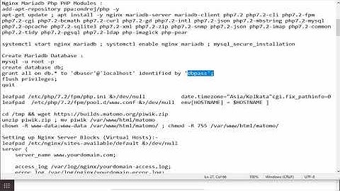 How To Install Matomo Web Analytics WITH Nginx Web Server on Ubuntu 18.04 LTS