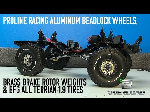 1/12 ECX Barrage Scale Crawler: PL Aluminum Beadlock Wheels, Brass Brake Rotor Weights & BFG Tires