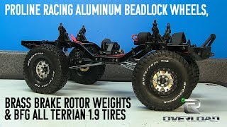 1/12 ECX Barrage Scale Crawler: PL Aluminum Beadlock Wheels, Brass Brake Rotor Weights & BFG Tires