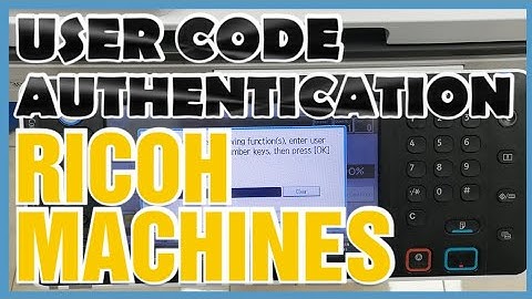 USER CODE AUTHENTICATION OF RICOH MACHINES || DTechTV
