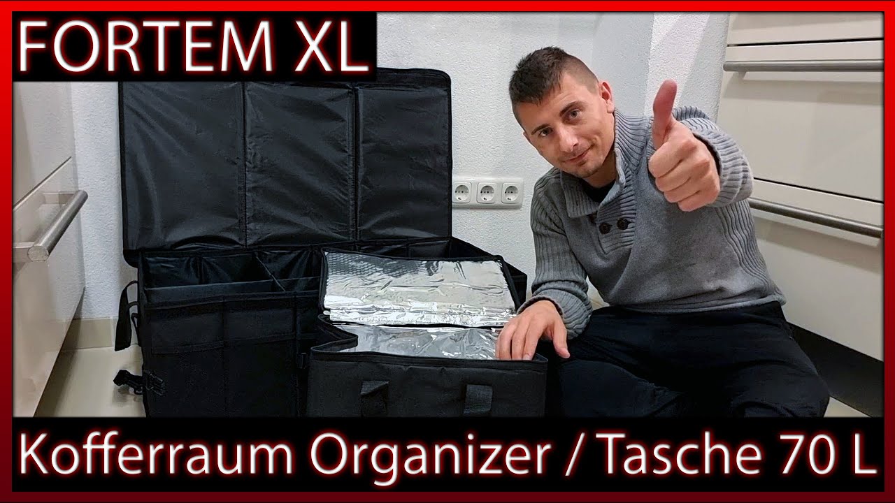 FORTEM XL Kofferraum Organizer Box Kofferraumtasche mit Kühler