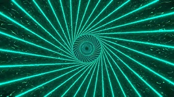 Turquoise Spiral Neon Abstract Background  VJ Loop l 4K