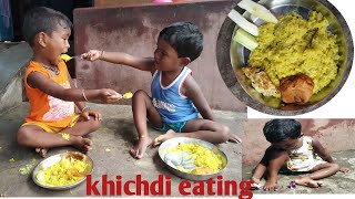 Khichdi Eating Brother And Sister village food blog video