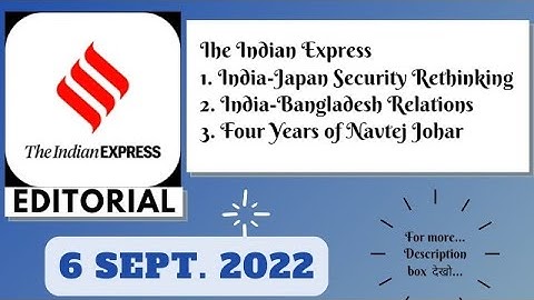 6th September  2022 | Gargi Classes The Indian Express Editorials and Ideas Analysis | By R.K. Lata
