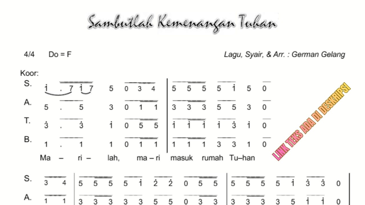 SAMBUTLAH KEMENANGAN TUHAN || Lagu Pembukaan Paskah ||