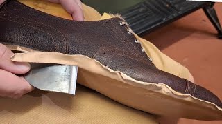 Hand Making a Pair of Oxford Brogue Shoes