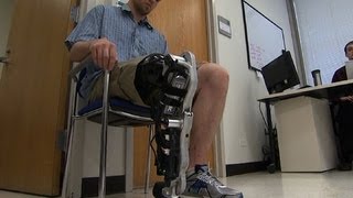 Amputee controls bionic leg with brainwaves