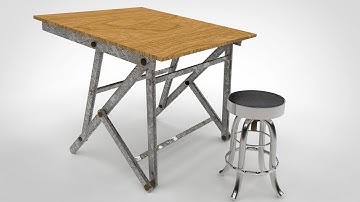 Modeling a drawing table in Maya 2016 ( 6 x Speed )