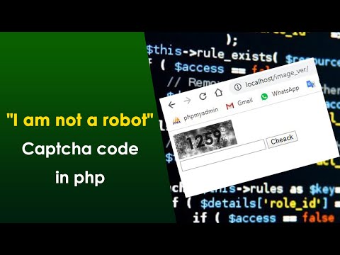 "I am not a robot" Captcha code in php