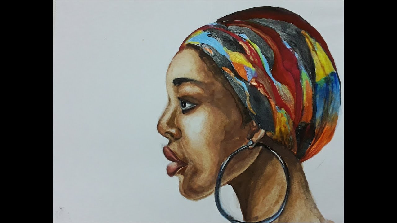 easy portrait painting - YouTube