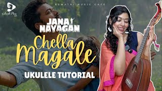 Chella Magale Ukulele Tutorial ❤️ | Only 3 Chords | Easy Full Song Tutorial | Aswathi Music Cafe 
