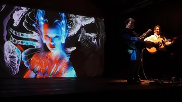 visuals ANDROIDE LIGHTSHOW  avec le groupe SIXTEEN TONS  Le Tholonet mars 20024