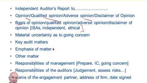 ACCA Advanced Audit and Assurance (AAA) The Audit Report 1: Overall Structure