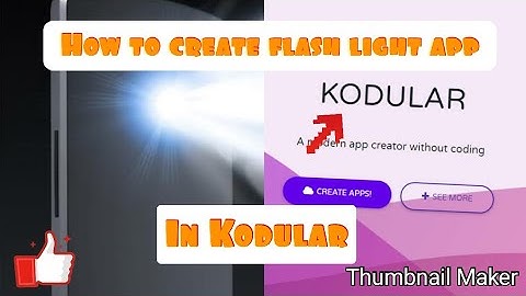 How to create flash light app in Kodular,thunkable | In telugu