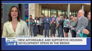 NY1 features Community Access' Ribbon Cutting Ceremony at Baez Place in the Bronx
