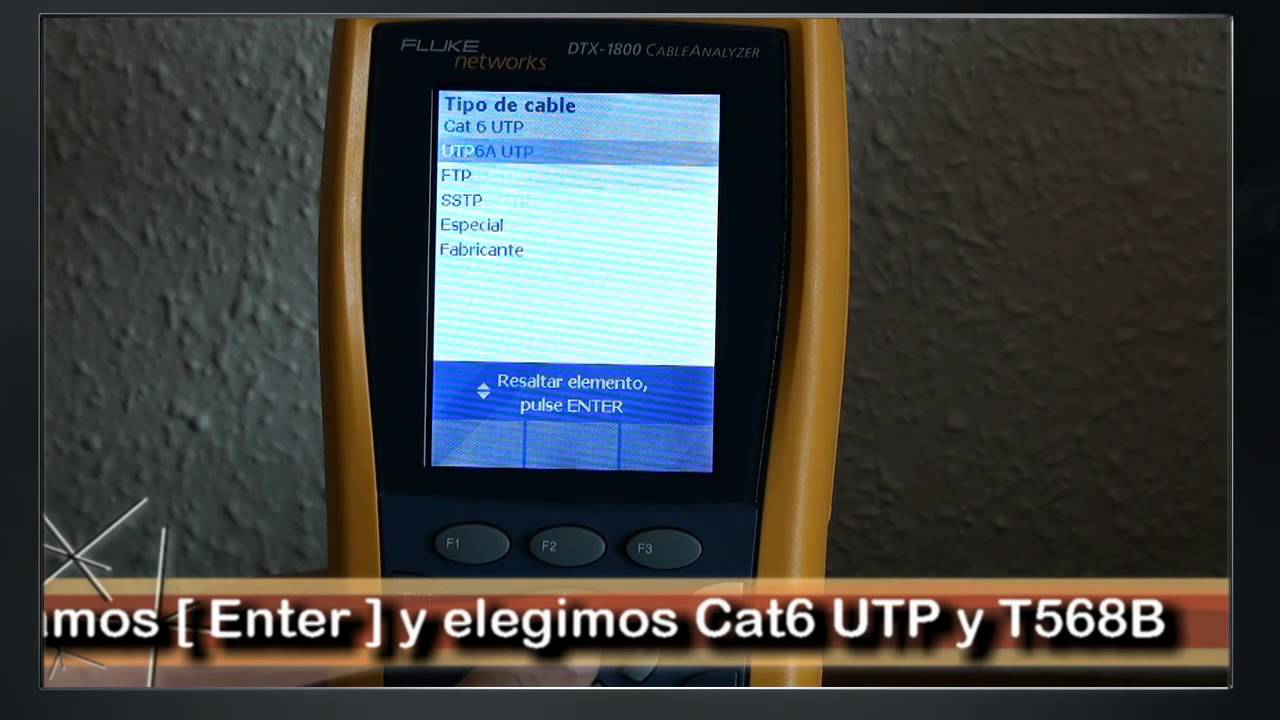 Analizador DTX1800. Comprobar Cable directo UTP Cat6 YouTube