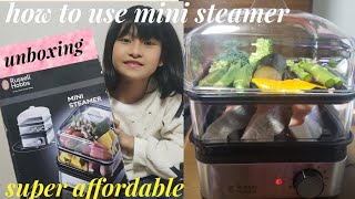 HOW TO USE ELECTRIC MINI STEAMER /Russell Hobbs food steamer/steamed salmon and vegetables