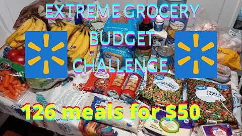 EXTREME GROCERY BUDGET CHALLENGE| 126 MEALS FOR $50| 6 PEOPLE FOR $50 |WALMART|INFLATION MEALS|2022