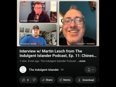 Interview w/ Martin Lesch from The Indulgent Islander Podcast, Ep. 11: Chinese & other Asian cuisine