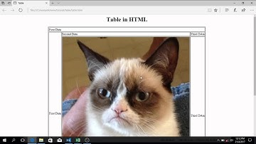 Basic HTML Tutorial 3 (Creating Table)