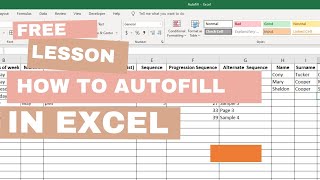 How to do Autofill in Excel