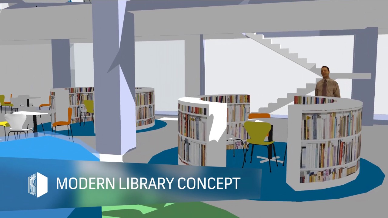 Systems And Shelves Modern Library Concept Youtube