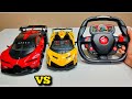 Real Steering RC Bugatti Vs RC Lamborghini - Chatpat toy tv