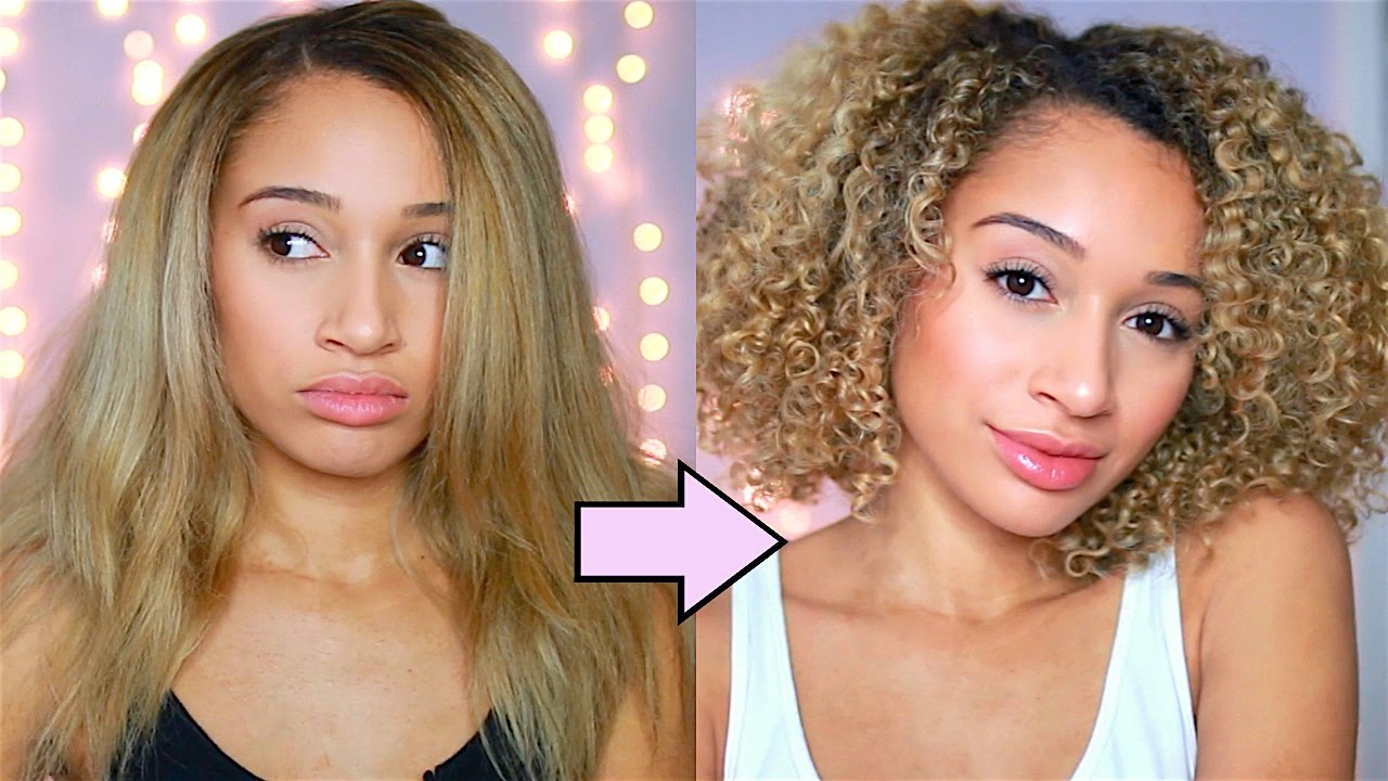 Straight To Curly Routine! Reverting Back To Curls - YouTube