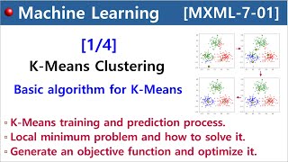 [MXML-7-01] K-Means clustering [1/4] - Basic algorithm for K-Means, Objective function