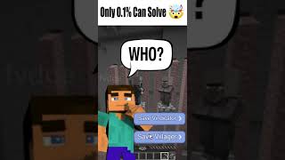 Minecraft Terrible Mobile Game Ad Meme (Part 3) If Saving Villager Was A Choice #Shorts
