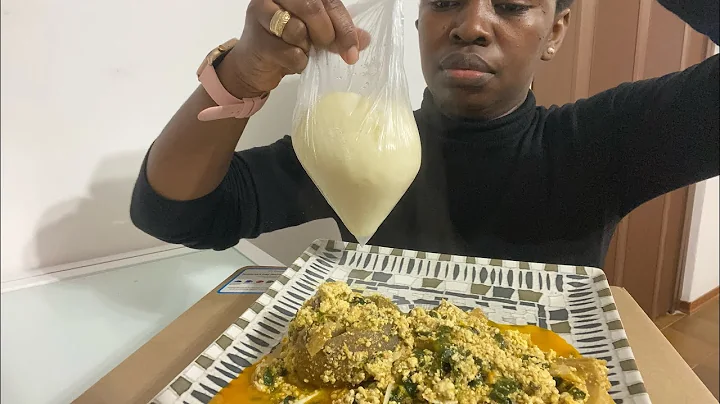 100 million views ASMR pounded yam and egusi soup  mukbang/ African food mukbang #mukbang  #asmr