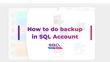 How to backup SQL Account database?
