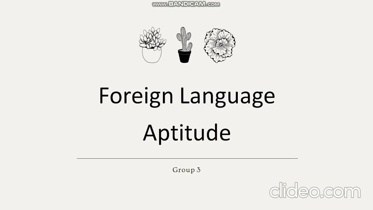 Foreign Language Aptitude Presentation YouTube