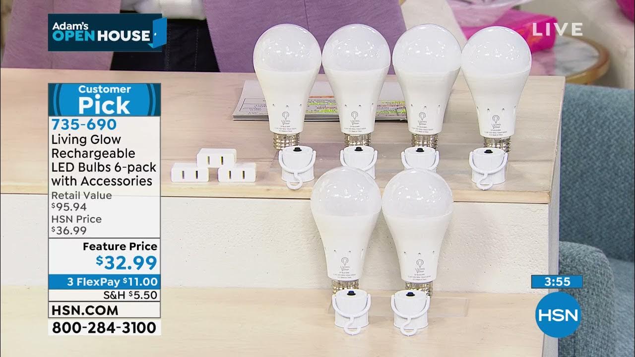 Living Glow Rechargeable LED Bulbs 6pack with Accessories YouTube