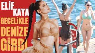 Tüm Bakişlari Üzeri̇nde Topladi Elif Kaya Gecelikle Mavi Sulara Daldı