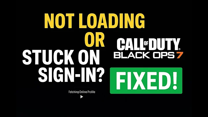 Black Ops 7 Not Loading or Stuck on Sign-In? FIXED in Seconds! (COD BO7 Quick Fix)