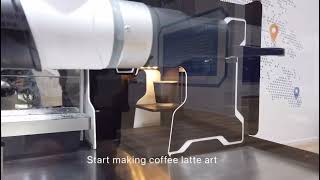 Coffee Robot K2 with customizable coffee latte art solution