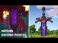 Minecraft  how to build a nether sword portal  tutorial