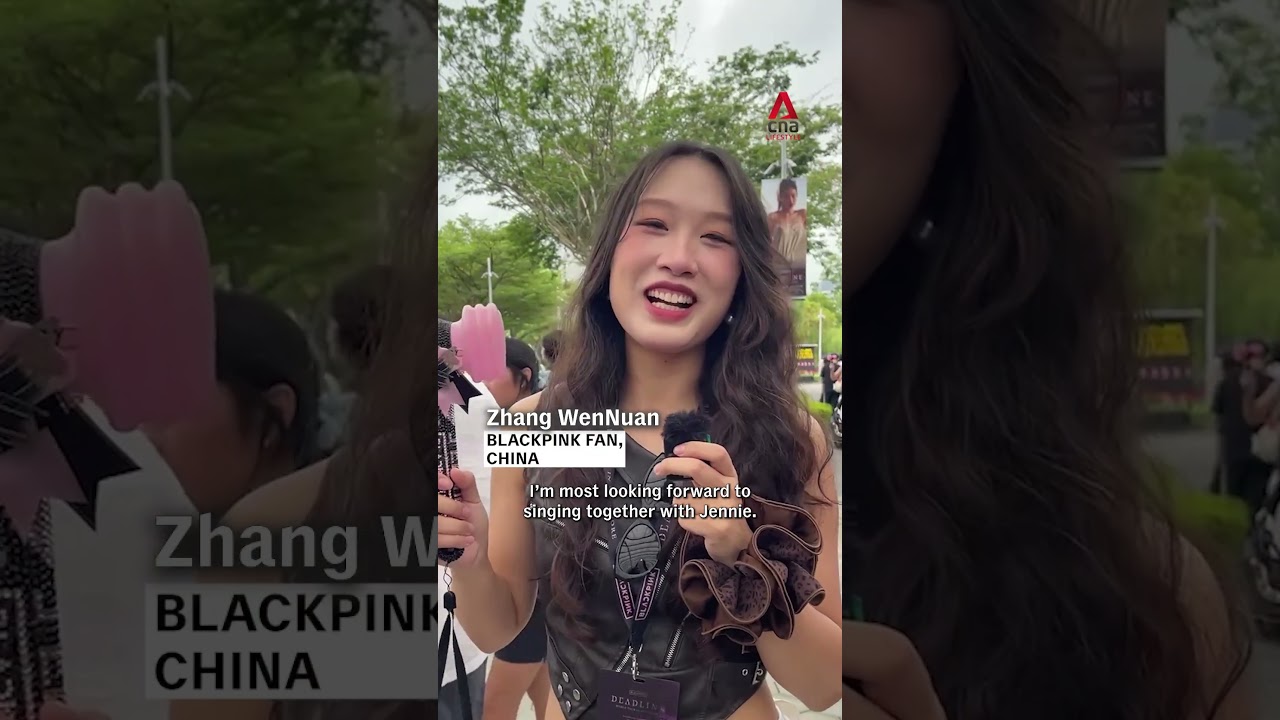 Blackpink's fans arrive at the Singapore National Stadium