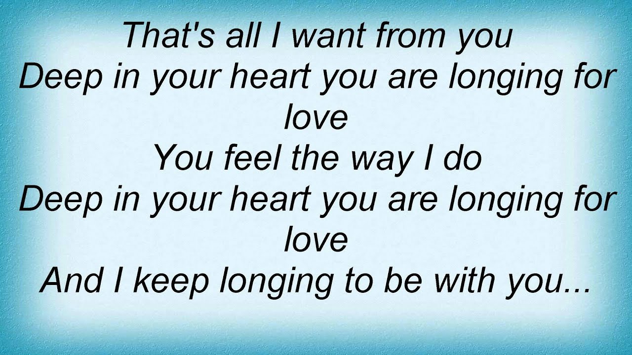 Lasgo Deep In Your Heart Lyrics Youtube