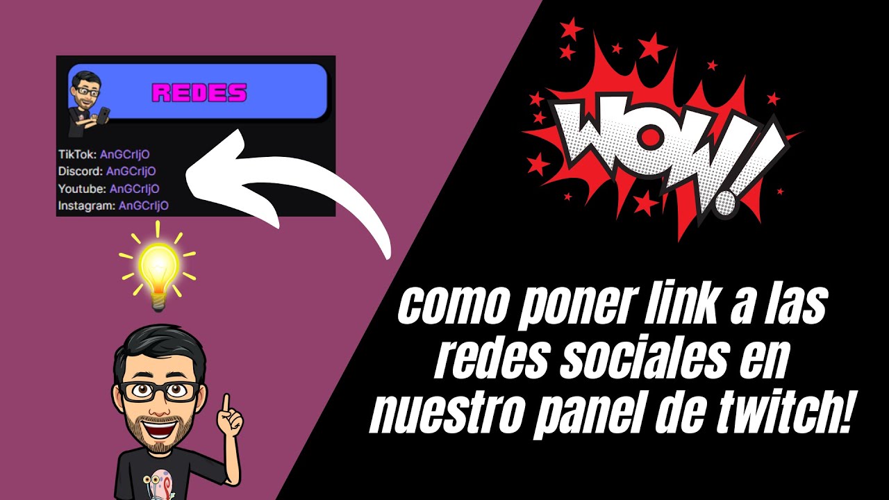 Como Poner Link A Las Redes Sociales En Nuestro Panel De Twitch YouTube