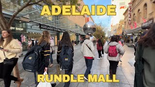 4K Adelaide City Tour | Rundle Mall Walkthrough | Rush Hour  | May 2024