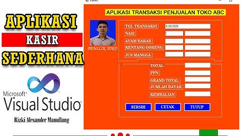 Membuat Aplikasi Kasir Sederhana dengan Visual Basic Studio 2010-NET