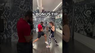Try this combo to block the back hand and point in boxing